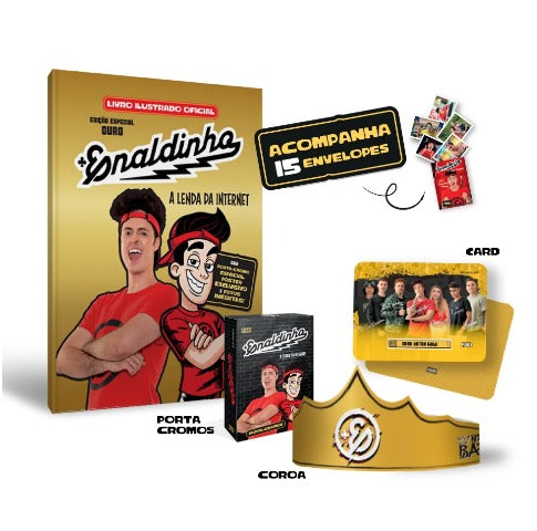 Álbum de Figurinhas do Enaldinho Capa Dura - Edição Especial OURO + Brindes Exclusivos