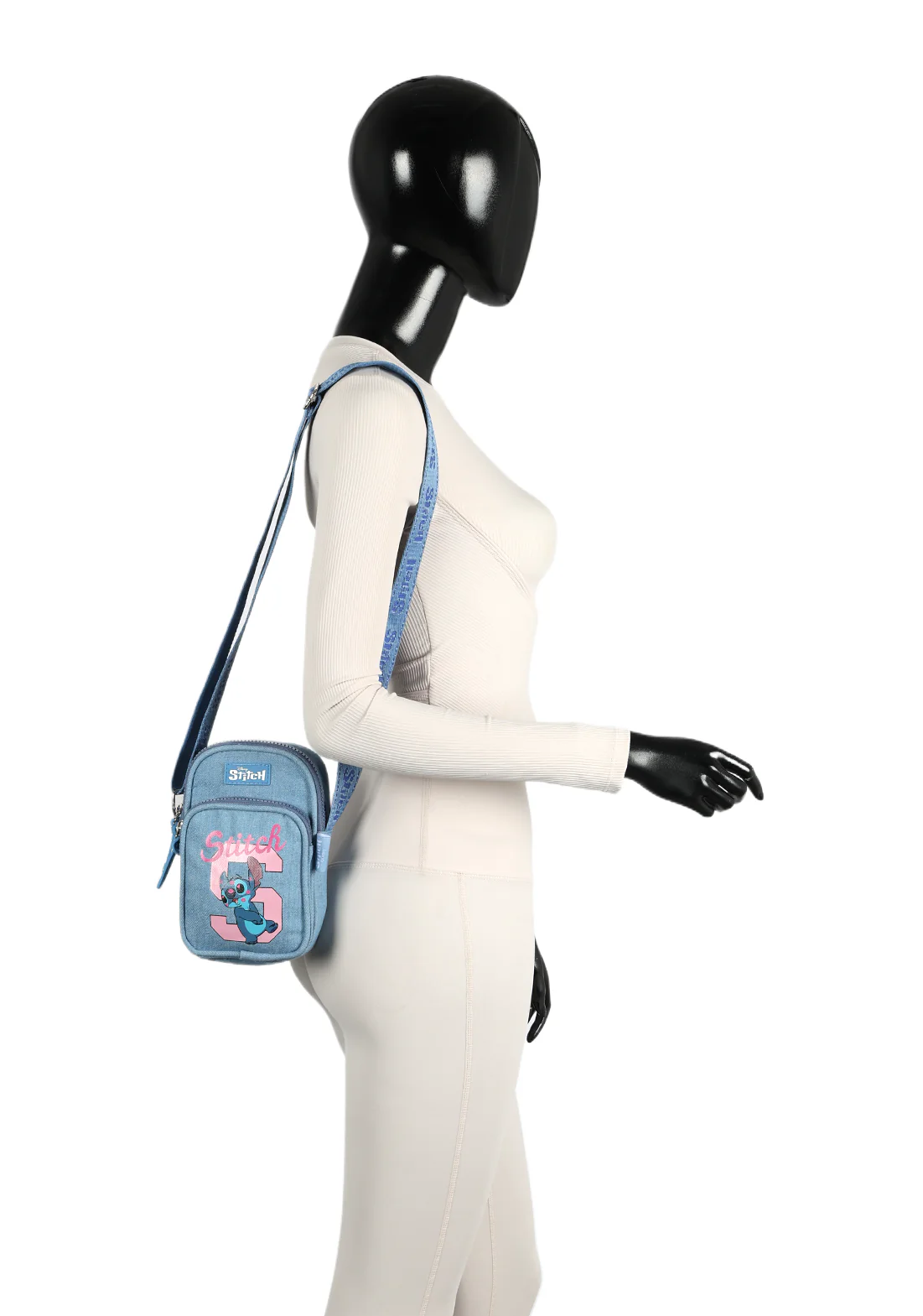 Bolsa Transversal Jeans Stitch Lovers Disney - Luxcel