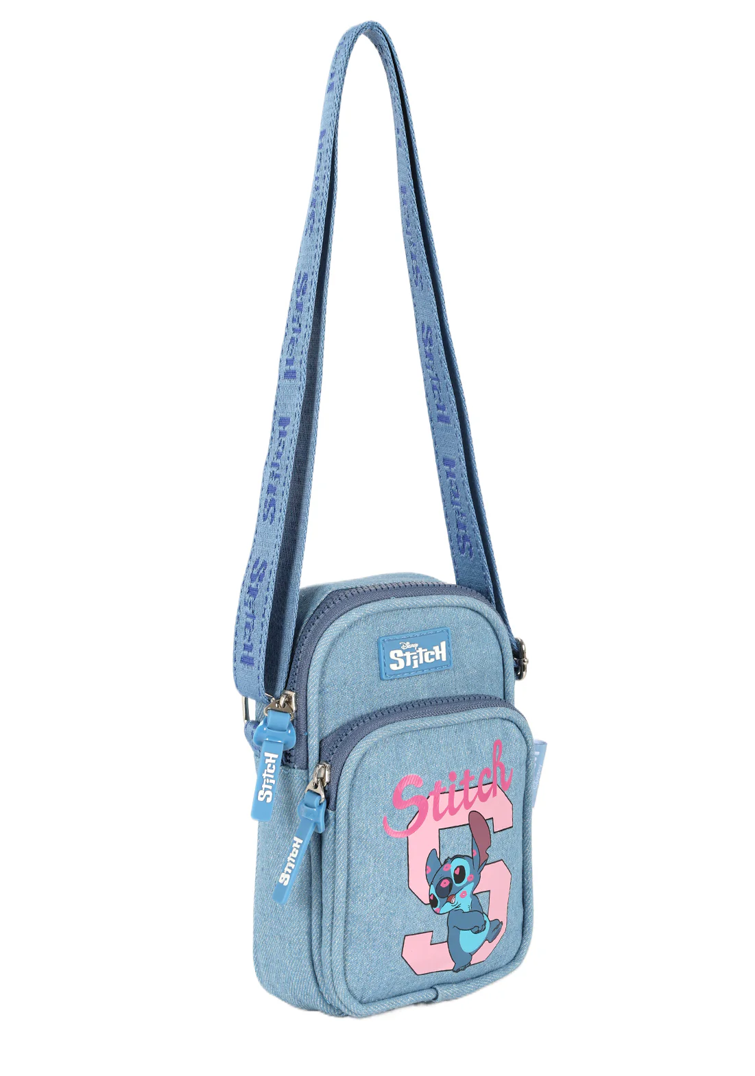 Bolsa Transversal Jeans Stitch Lovers Disney - Luxcel