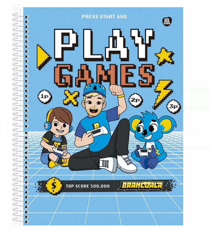 Caderno Espiral Universitário BRANCOALA - Original Animativa