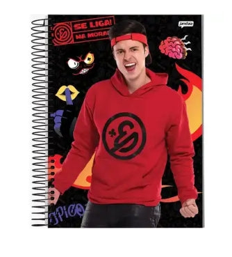 Caderno Enaldinho Universitário Espiral Capa Dura 80 Folhas - Jandaia