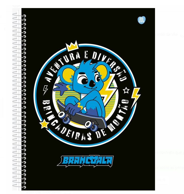 Caderno Espiral Universitário BRANCOALA - Original Animativa