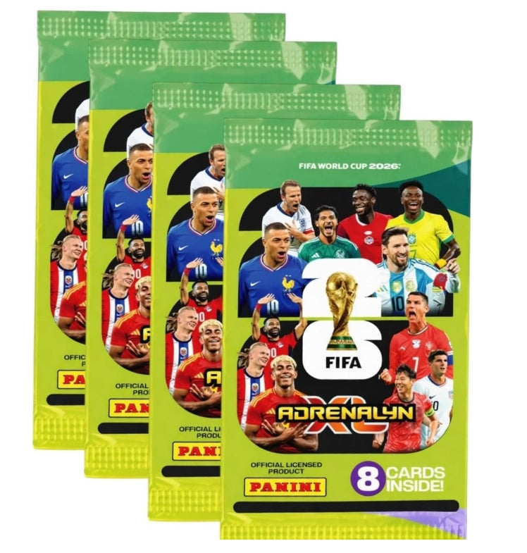 FIFA WORLD CUP 2026 ADRENALYN XL Kit com 6 Envelopes