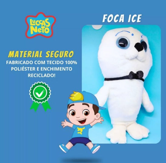 Foca Ice Pelúcia Infantil Luccas Neto - Original Baby Brink