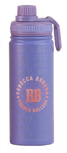 Kit Rebecca Bonbon Mochila Alças + Garrafa Squeeze Térmica 500ml Roxa - Original Clio