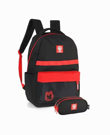 Kit Enaldinho Mochila e Estojo Duplo - Cor Preto