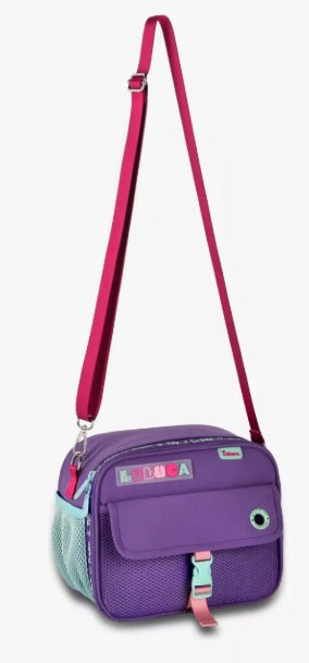 Kit Luluca Mochila Lancheira e Estojo Juvenil Escolar Cor Roxo - Clio