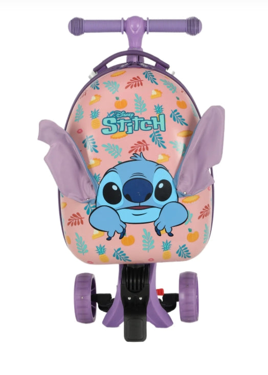 Mochila Stitch De Rodinha Patinete Removível - Luxcel