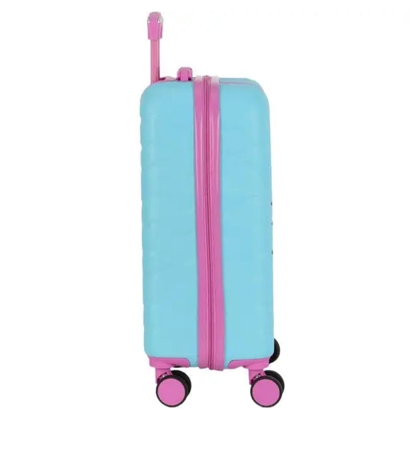 Mala De Viagem Bordo Infantil Stitch Surf Com 4 Rodas Azul Luxcel