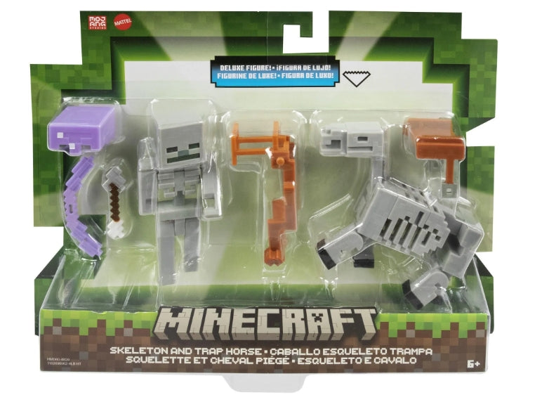 Boneco do Minecraft Esqueleto e Cavalo Armadura - Mattel GTT53 HMD60