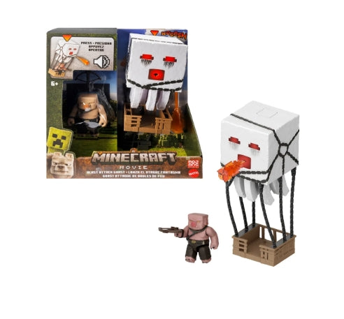 Boneco Minecraft  Blast Attack Ghast Piglin e Fantasma - Mattel