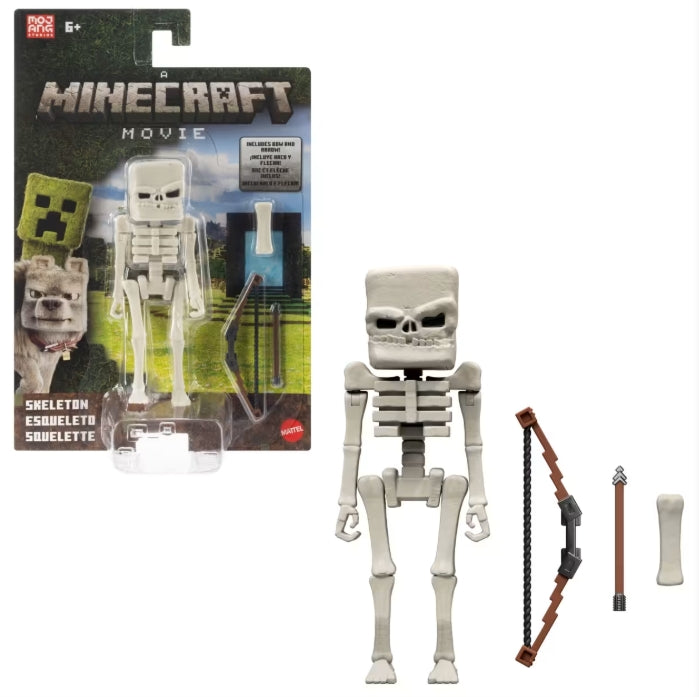 Boneco Minecraft de Ação do Esqueleto e acessórios O Filme - Mattel