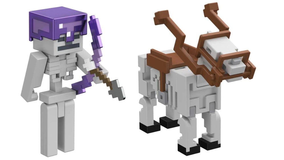 Boneco do Minecraft Esqueleto e Cavalo Armadura - Mattel GTT53 HMD60