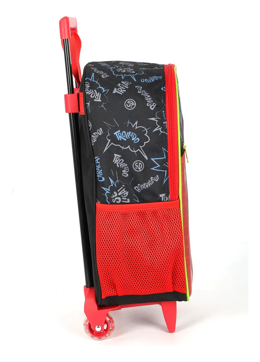 Mochila Enaldinho Rodinhas Vermelha Original - Lançamento Luxcel