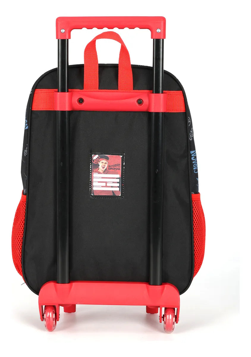 Mochila Enaldinho Rodinhas Vermelha Original - Lançamento Luxcel