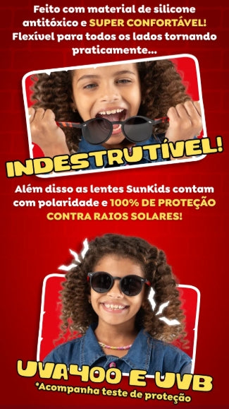 Óculos de Sol do Enaldinho Infantil Flexível Redondo Sunkids