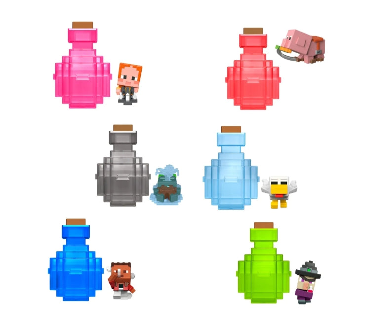 Minecraft Mini Figura e Poção Brewing Mob Reveal - Mattel HTK99