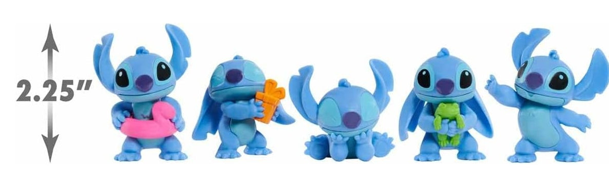 Stitch 5 Mini Bonecos Colecionáveis Disney - Sunny