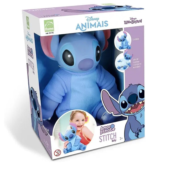 Stitch Boneco Pelúcia Amor de Filhote 33 cm - Disney