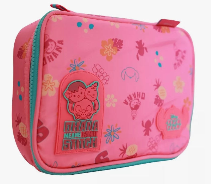 Kit Mochila Stitch + Estojo Escolar Juvenil Disney Tsum Tsum Rosa - Original Clio