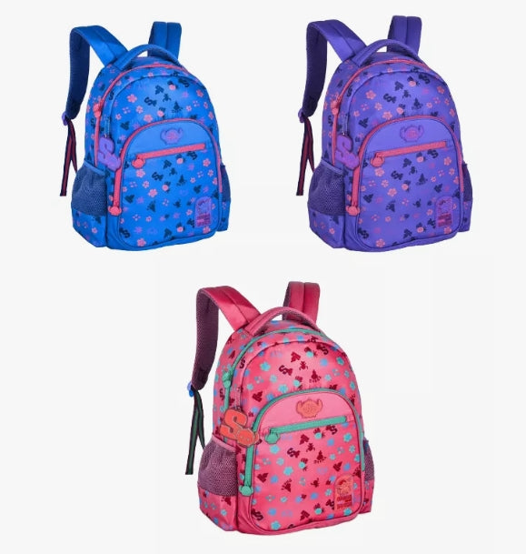 Kit Mochila Stitch Violeta + Lancheira + Estojo Box Tsum Tsum Disney - Original Clio