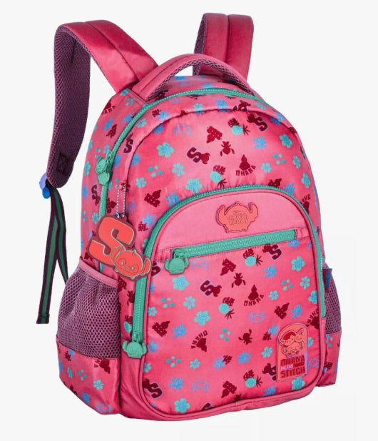 Kit Mochila Stitch + Estojo Escolar Juvenil Disney Tsum Tsum Rosa - Original Clio