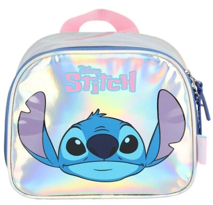 Lancheira Térmica Stitch Prata Infantil Holográfica - Luxcel