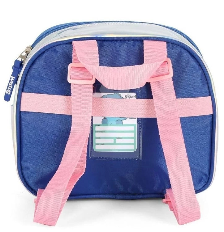 Lancheira Térmica Stitch Prata Infantil Holográfica - Luxcel