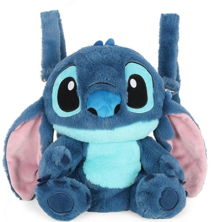 Bolsa Mochila Pelucia Stitch Azul meninas - Original Disney Luxcel