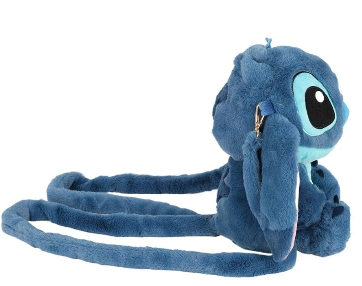 Bolsa Mochila Pelucia Stitch Azul meninas - Original Disney Luxcel