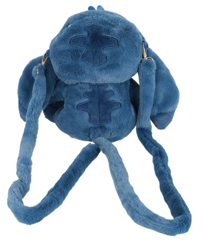 Bolsa Mochila Pelucia Stitch Azul meninas - Original Disney Luxcel