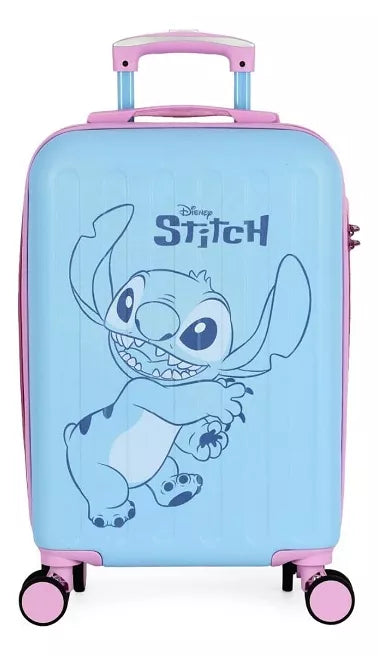 Mala de Viagem Stitch e Angel Dupla Face com Roda Rígida 360º - Luxcel