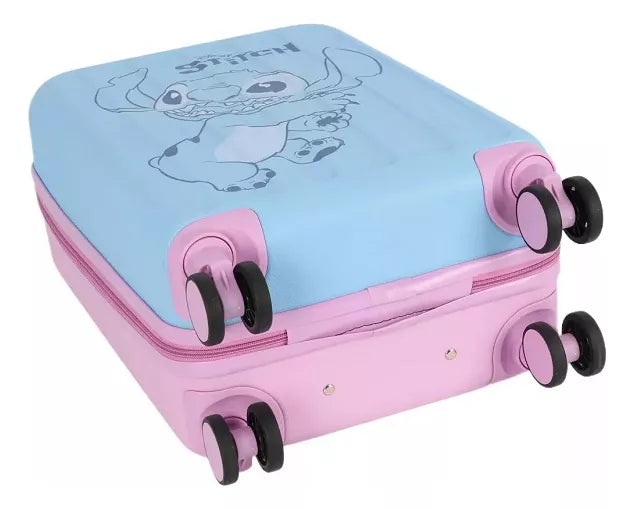 Mala de Viagem Stitch e Angel Dupla Face com Roda Rígida 360º - Luxcel