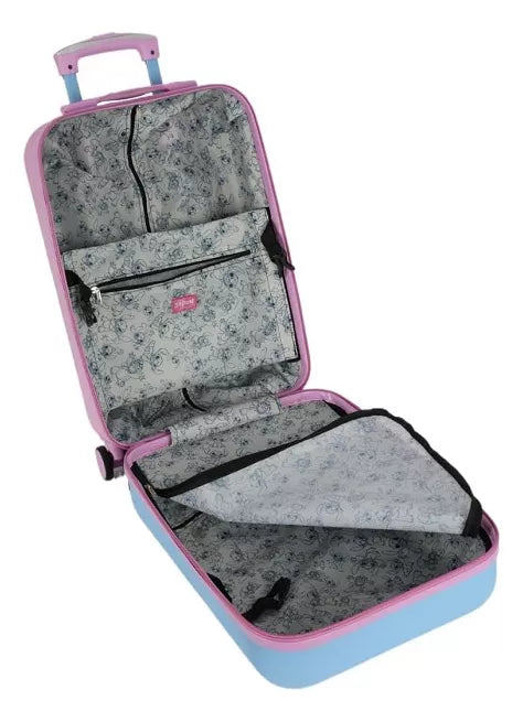 Mala de Viagem Stitch e Angel Dupla Face com Roda Rígida 360º - Luxcel