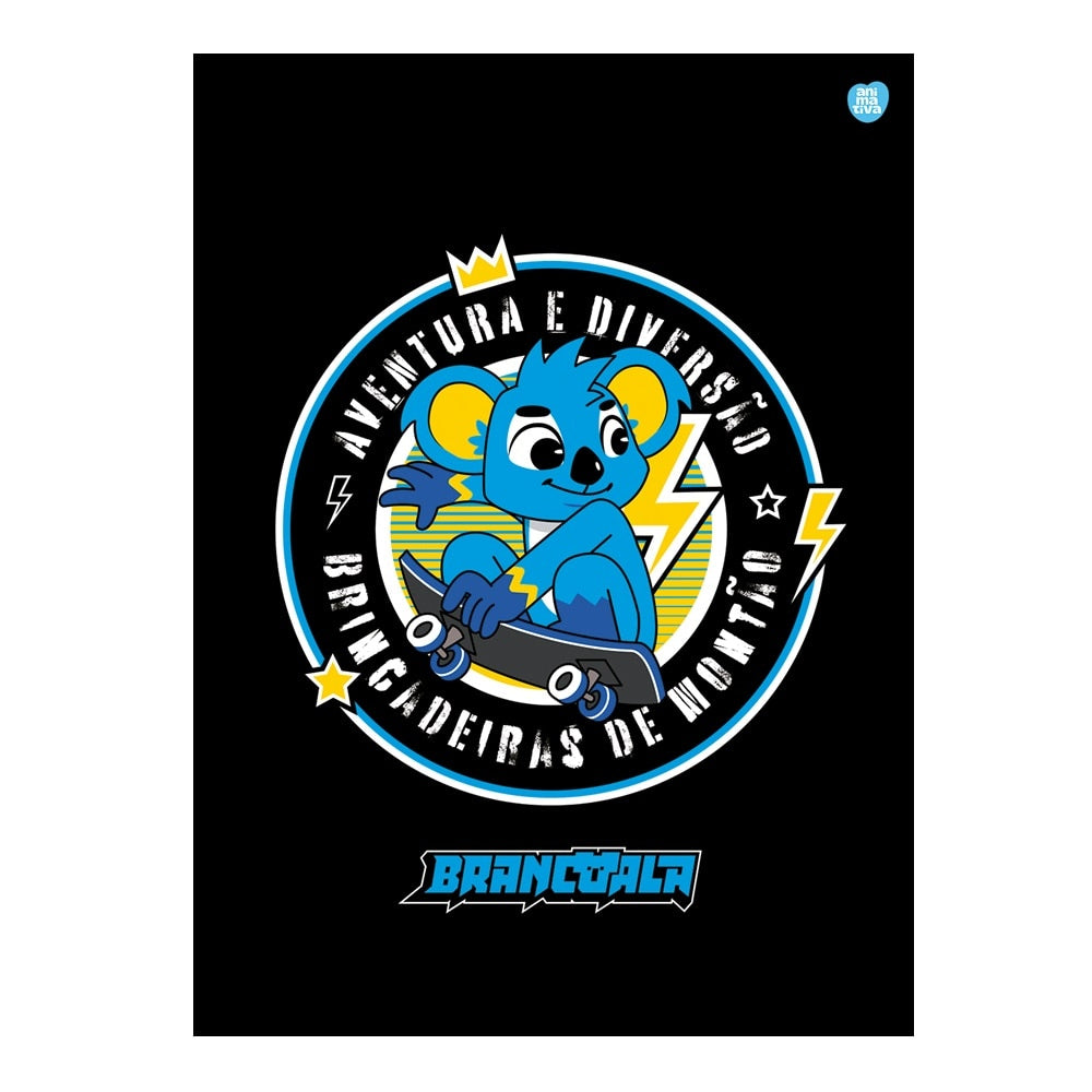 Caderno Brochura Capa Dura Brancoala - Animativa 80 Folhas