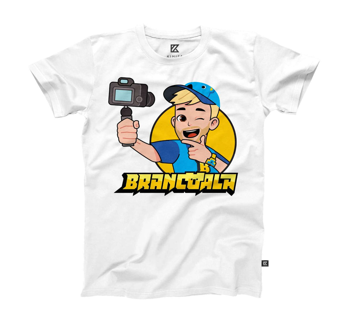 Camiseta Brancoala Branca Infantil VLOG STYLE Original Kimiza