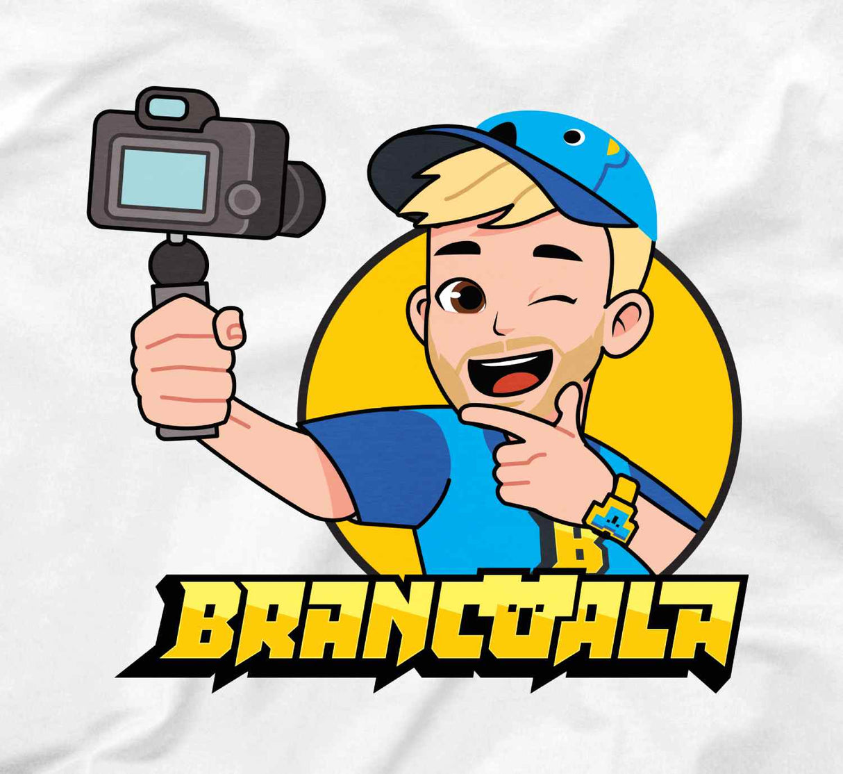 Camiseta Brancoala Branca Infantil VLOG STYLE Original Kimiza