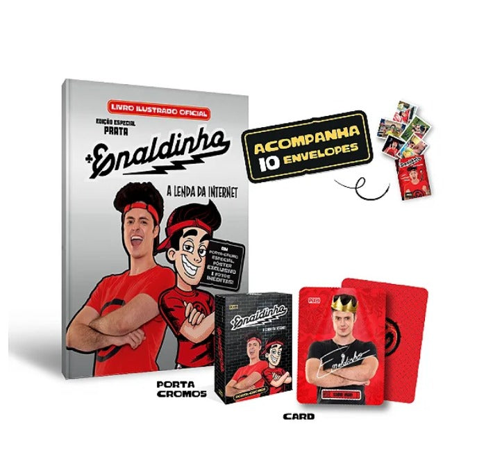 SUPER DESCONTO! Álbum de Figurinhas do Enaldinho Capa Dura - Edição Especial PRATA + Brindes exclusivos