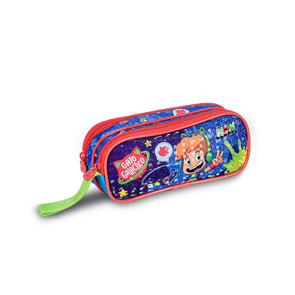 Kit Gato Galáctico Mochila de Rodinhas e Estojo Original Clio