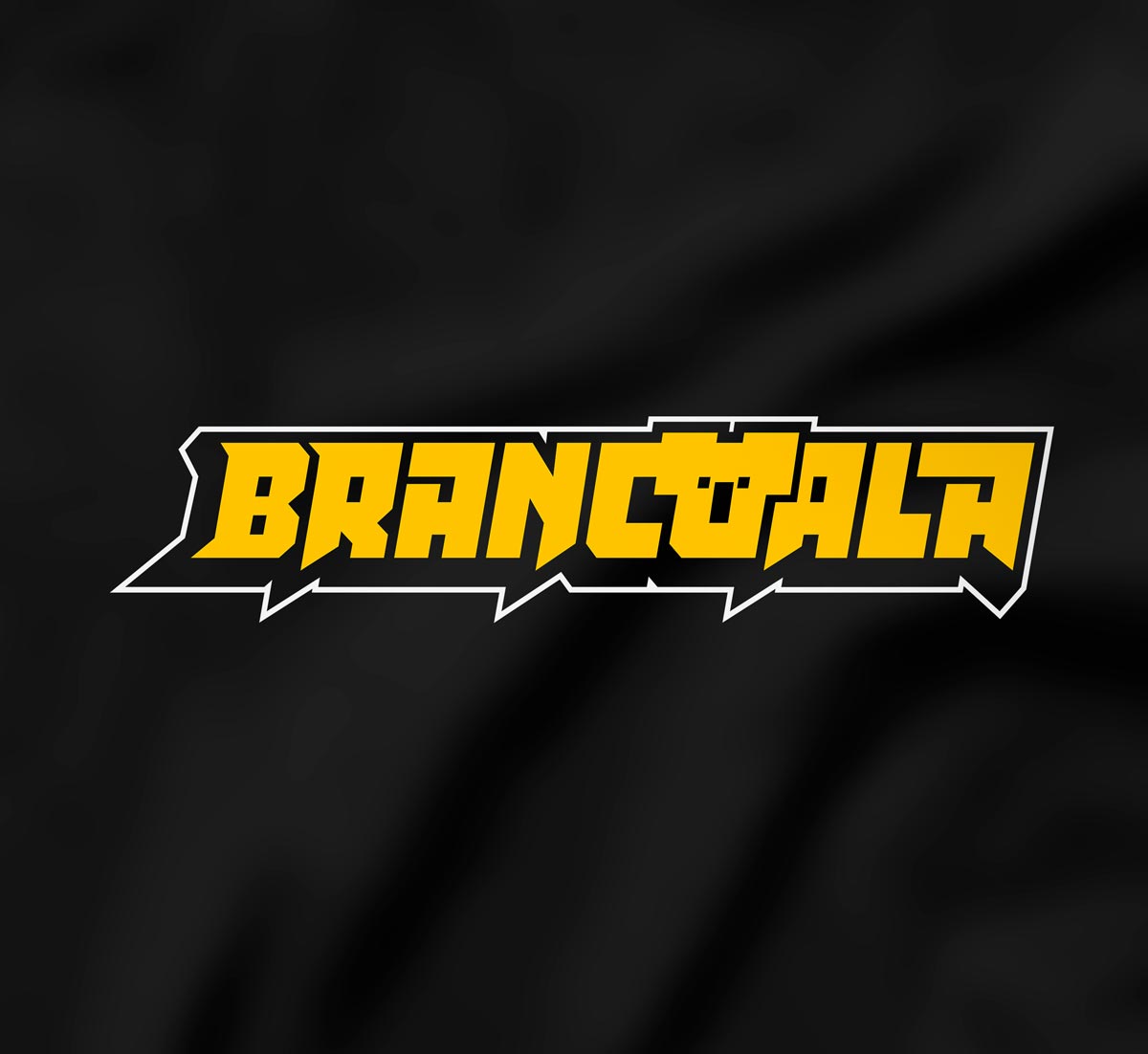 Camiseta Brancoala Preta com Logo Amarelo -Original - Kimiza
