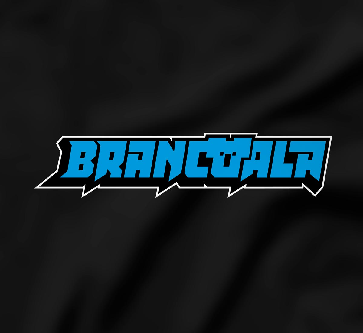 Camiseta Brancoala Preta com Logo Azul - Original - Kimiza