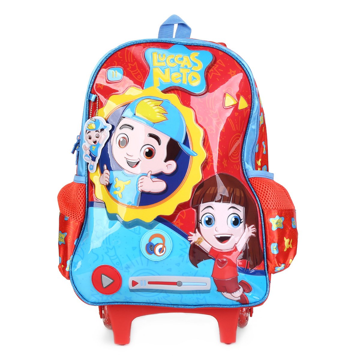 Mochila com Rodinhas Luccas Neto - Os Aventureiros - Original - Clio