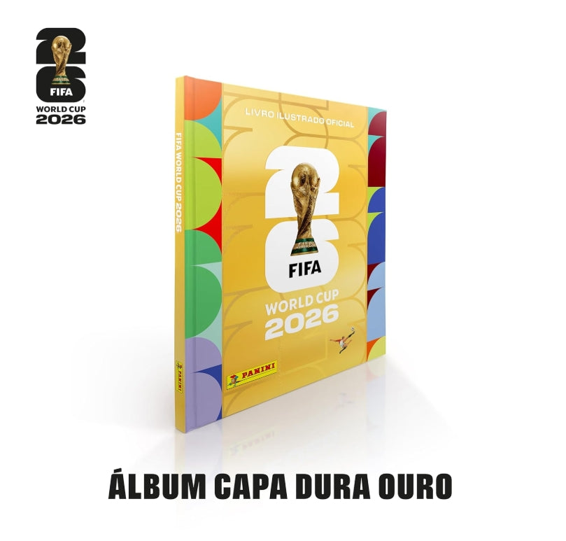 Álbum Capa Dura Ouro Copa do Mundo FIFA 2026 Panini Oficial