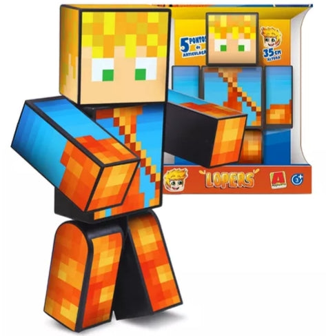 Boneco Lopers - Minecraft 35 cm- Original - Algazarra