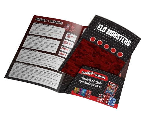 Kit Arena de Batalha + 3 Gogo's + 3 livrinhos Elo Monster Books Enaldinho - Pixel