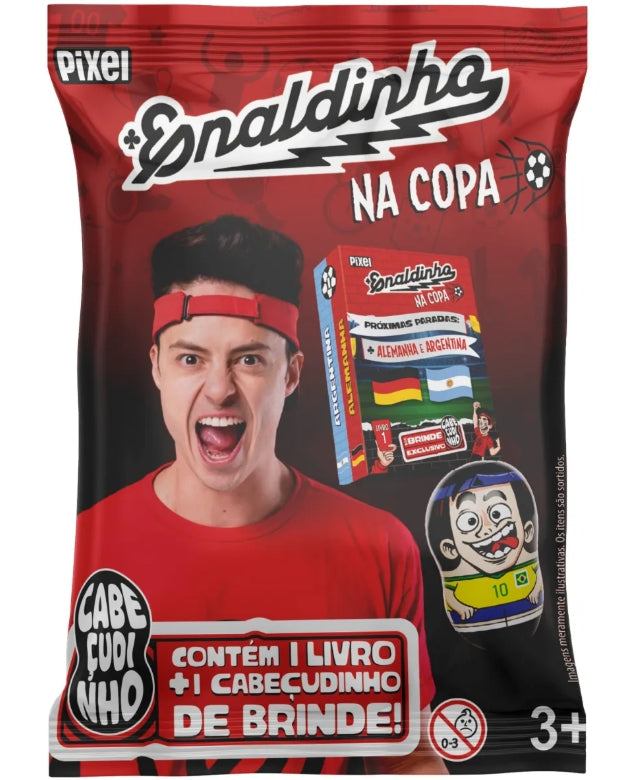 3 pacotes Flow Pack Enaldinho Na Copa Cabeçudinhos - Pixel