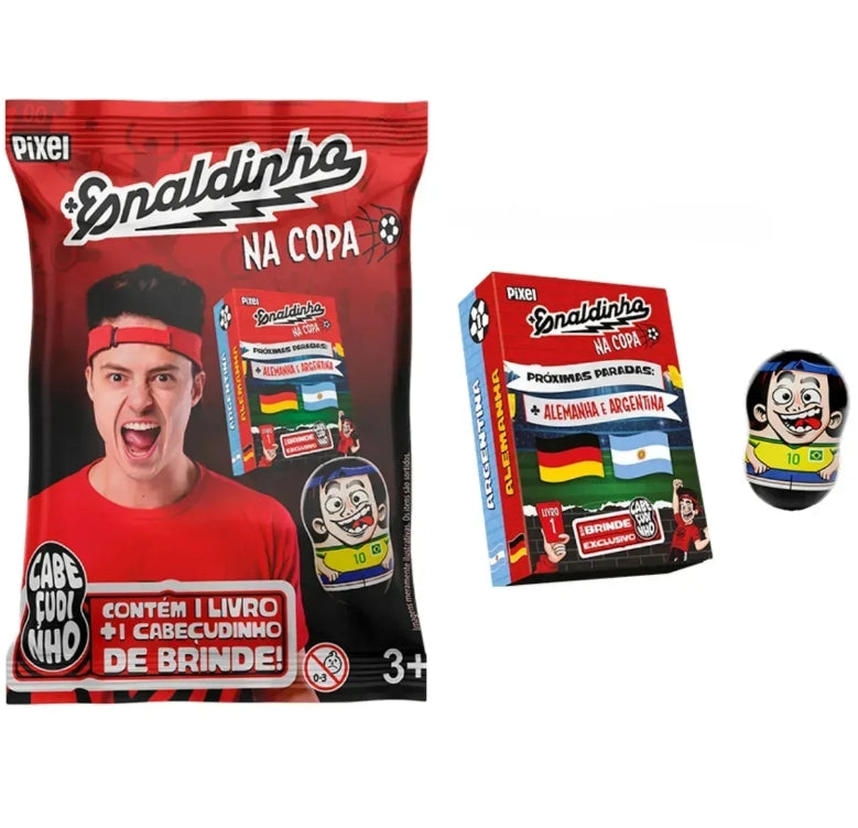 3 pacotes Flow Pack Enaldinho Na Copa Cabeçudinhos - Pixel