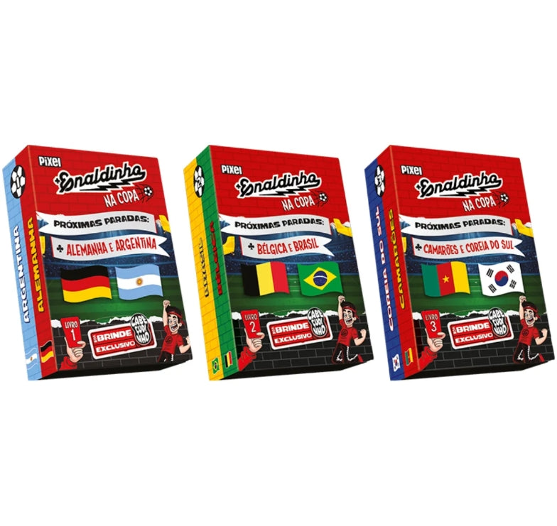 3 pacotes Flow Pack Enaldinho Na Copa Cabeçudinhos - Pixel