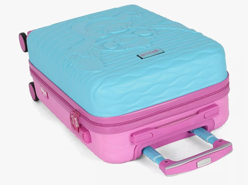Mala Viagem Stitch Dupla face Azul e Rosa Disney Luxcel