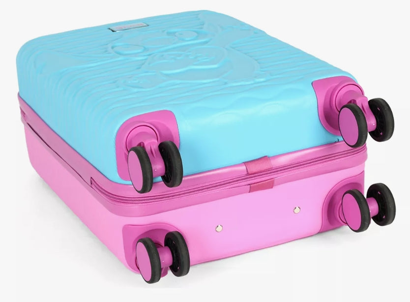 Mala Viagem Stitch Dupla face Azul e Rosa Disney Luxcel